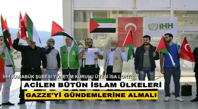 Karabük'te İsrail protesto edildi