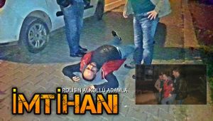 Polisin alkollü adamla imtihanı