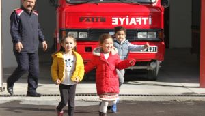 Safranbolu'da minik öğrenciler yangın tatbikatına katıldı
