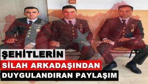 Şehitlerin silah arkadaşından duygulandıran paylaşım