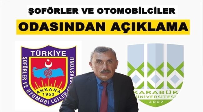 Şoförler ve Otomobilciler Odası'ndan açıklama