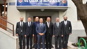 Vali Çeber Özçelik-İş Sendikası çalışmaları hakkında bilgi aldı