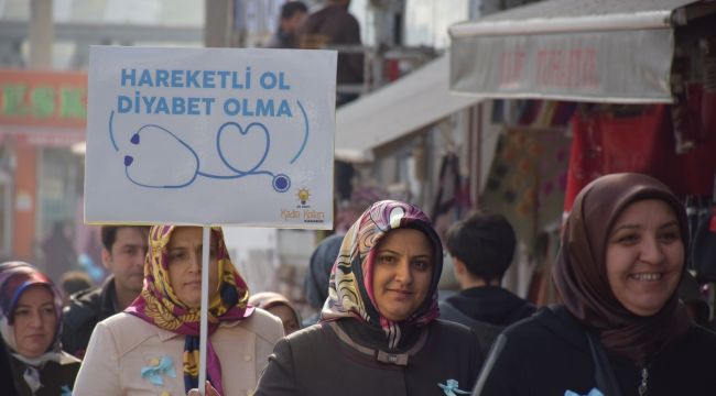 AK Parti İl Kadın Kolları'ndan diyabette farkındalık yürüyüşü
