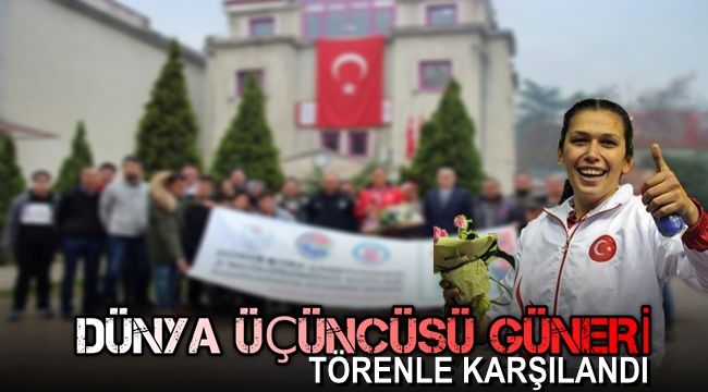 Dünya üçüncüsü Güneri için karşılama töreni düzenlendi