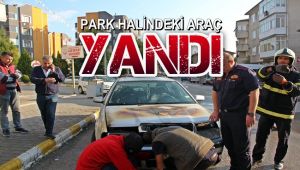 Park halindeki araç yandı