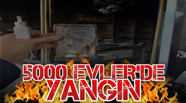Şarjda bırakılan telefon yangın çıkardı