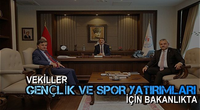 Vekiller gençlik ve spor yatırımları için Bakanlıkta