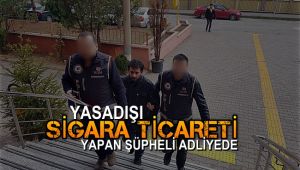 Yasadışı sigara ticareti yapan şüpheli adliyede
