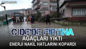 Cide'de fırtına etkili oldu