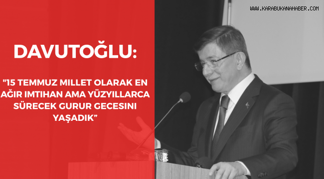 Davutoğlu: