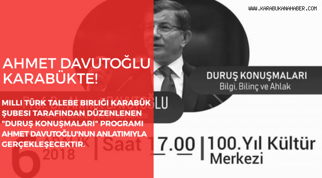 Davutoğlu Karabük'te!