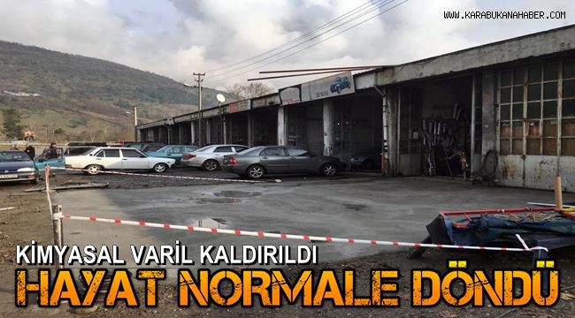 Kimyasal varil kaldırıldı, sanayi sitesinde hayat normale döndü