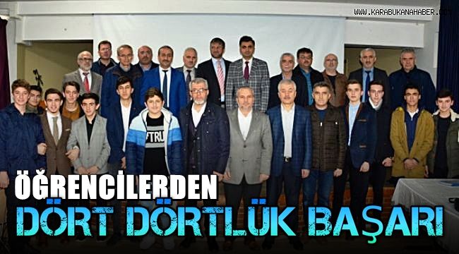 Öğrencilerden dört dörtlük başarı