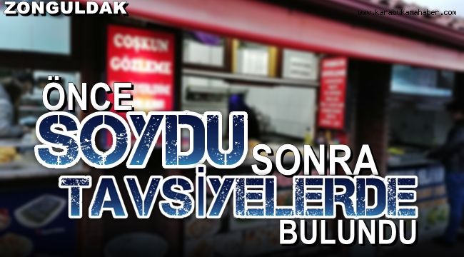 Soyduğu iş yerinin sahibinden bıraktığı notla özür diledi ve tavsiyelerde bulundu