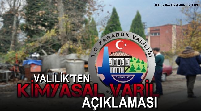 Valilik'ten Kimyasal Varil açıklaması