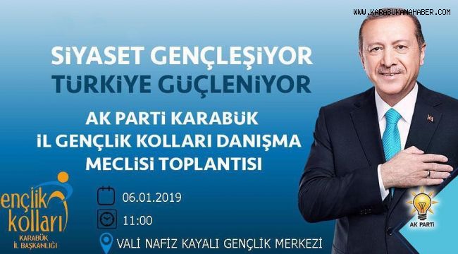 Ak Parti İl Gençlik Kolları Danışma Meclisi Toplantısı yapılacak