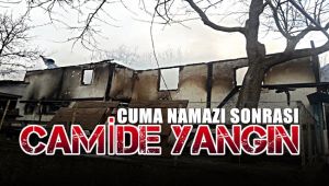 Cuma namazı sonrası tarihi cami alevlere teslim oldu