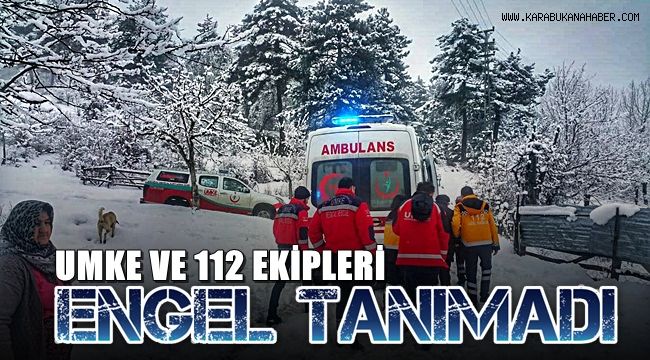 Elverişsiz hava şartlarına rağmen hastaya ulaştılar