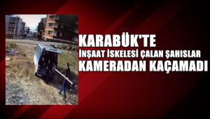 İnşaat iskelesini çalan 2 şahıs güvenlik kamerasına yakalandı