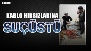 Kablo hırsızlarına suçüstü