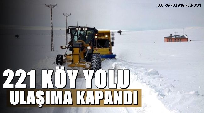 Karabük'te 221 köy yolu ulaşıma kapandı