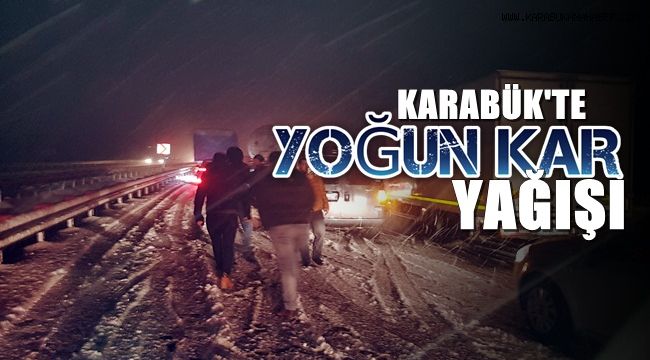 Karabük'te yoğun kar yağışı