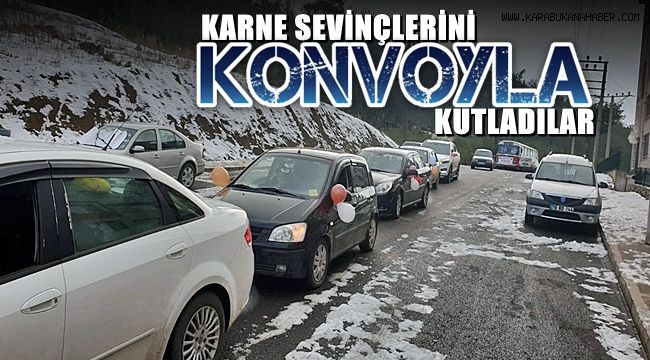 Karne sevinçlerini konvoyla kutladılar