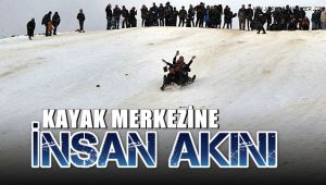 Kayak merkezi açılmadan insan akınına uğradı