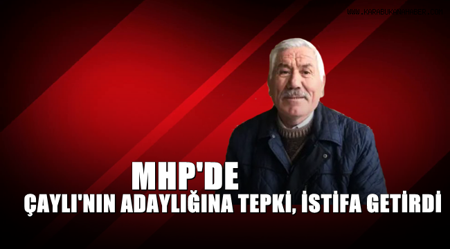 MHP' de, Çaylı'nın adaylığına tepki, istifa getirdi