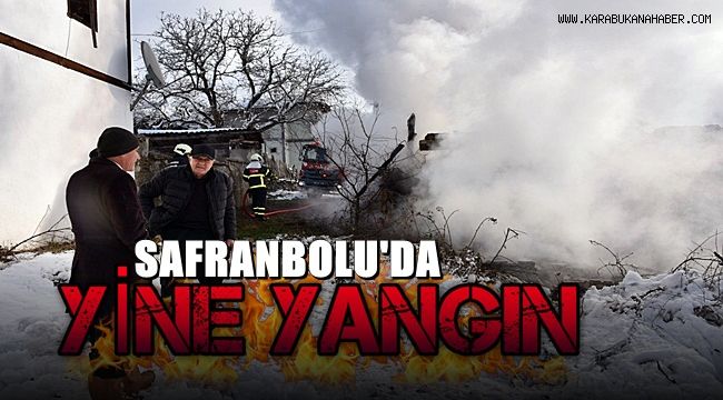 Safranbolu'da çıkan yangında 2 katlı ev alevlere teslim oldu