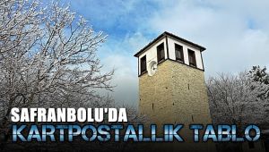 Safranbolu'da kar sonrası ortaya kartpostallık görüntüler çıktı