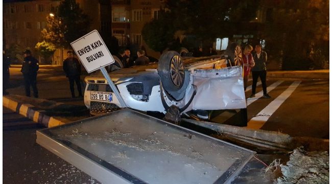 Trafik kazaları şehir polis kameralarına yansıdı