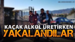 Kaçak alkol imalatına suçüstü: 2 gözaltı