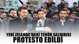 Yeni Zelanda'daki terör saldırısı Karabük'te protesto edildi