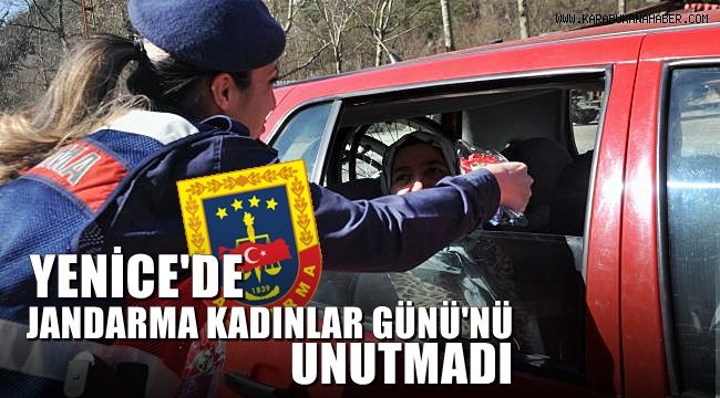 Yenice'de Jandarma Kadınlar Günü'nü unutmadı