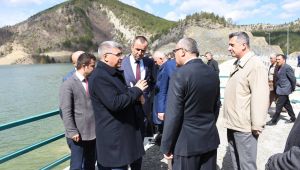 Vali Gürel, Hatipoğlu Göleti'nde incelemelerde bulundu