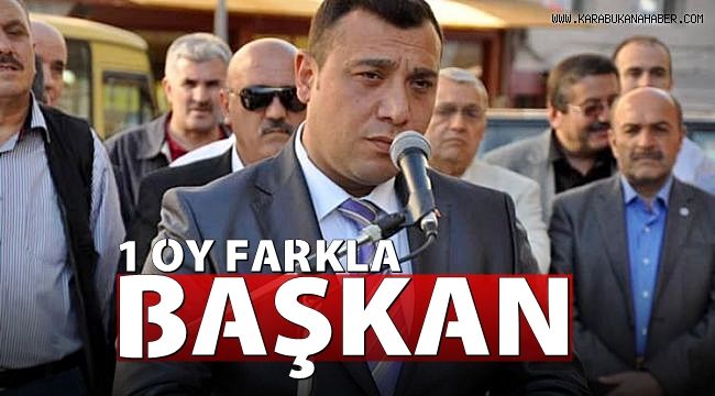 1 oy farkla dernek başkanı seçildi