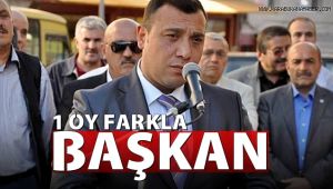 1 oy farkla dernek başkanı seçildi