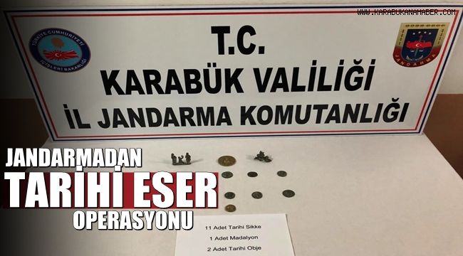 Jandarma'dan tarihi eser operasyonu