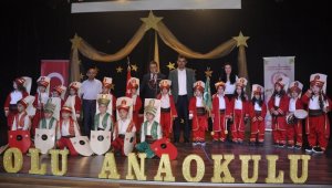 Okul öncesi şenliğinde çocuklar hünerlerini sergiledi