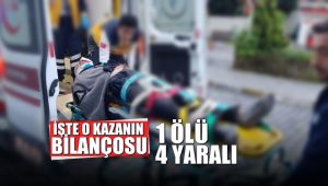 Ovacık'ta ki kazanın bilançosu: 1 ölü, 4 yaralı