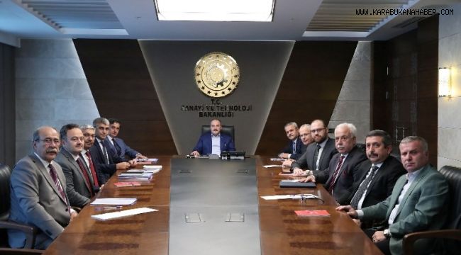 Vali Gürel ve beraberindeki heyet Bakan Varank'ı Karabük'e davet etti