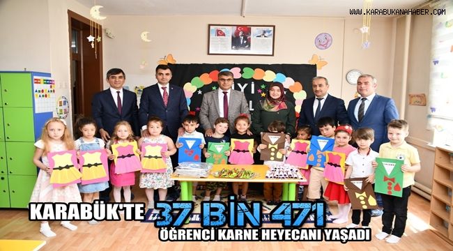 Karabük'te 37 bin 471 öğrenci karne heyecanı yaşadı