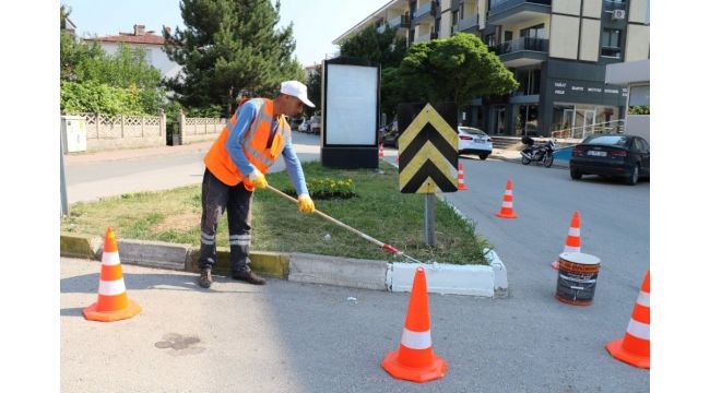 Safranbolu'da caddelerde çalışmalar sürüyor