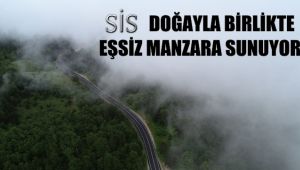 Sis, doğayla birlikte eşsiz manzara sunuyor