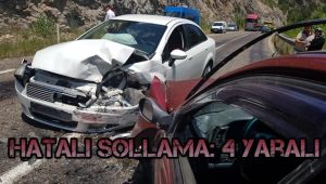 Hatalı sollama: 4 yaralı