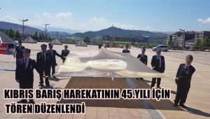 Karabük'te Kıbrıs Barış Harekatı'nın 45. yıl dönümü için tören düzenlendi