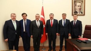 Vali Gürel ve vekiller Bakan Koca ile projeleri konuştu