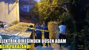 Elektrik direğinden düşen adam ağır yaralandı