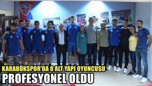 Karabükspor'da 8 alt yapı oyuncusu profesyonel oldu